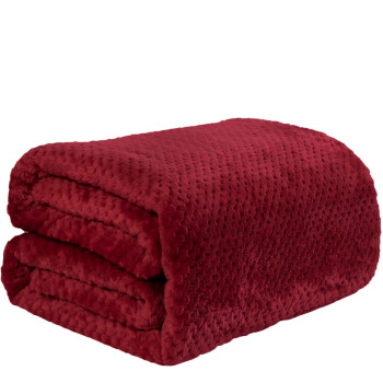 Υπέρδιπλη Κουβέρτα Fleece PopCorn 220x240 Μπορντό| Alpha-market.gr