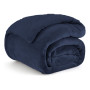 1+1 ΔΩΡΟ Κουβέρτα Υπέρδιπλη Flannel Sherpa 220X240 Navy Blue KP114 /alpha-market.gr