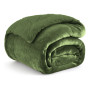 1+1 ΔΩΡΟ Κουβέρτα Υπέρδιπλη Flannel Sherpa 220X240 Πράσινο KP111