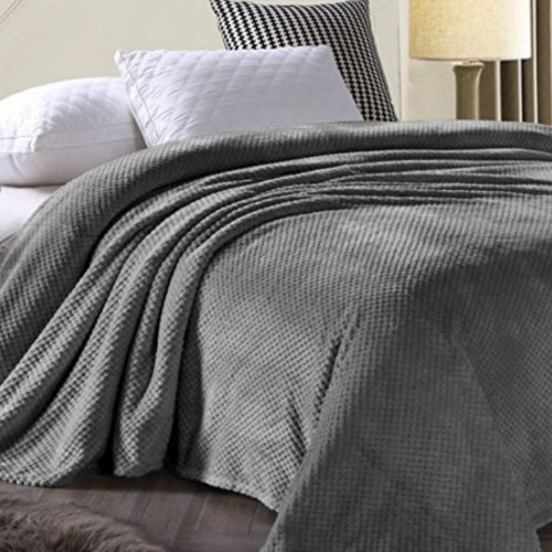 Fleece PopCorn ΜΟΝΗ 160x220 ΓΚΡΙ ΣΚΟΥΡΟ FL557 | Alpha-market.gr
