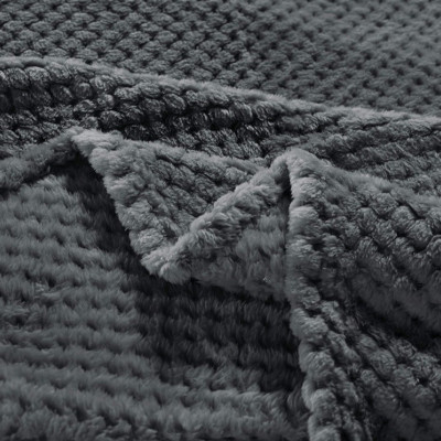Fleece PopCorn ΜΟΝΗ 160x220 ΓΚΡΙ ΣΚΟΥΡΟ FL557 | Alpha-market.gr
