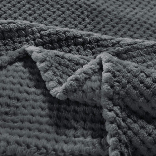 Fleece PopCorn ΜΟΝΗ 160x220 ΓΚΡΙ ΣΚΟΥΡΟ FL557 | Alpha-market.gr