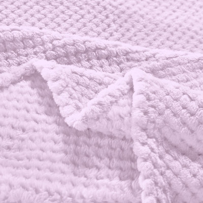 Κουβέρτα Fleece PopCorn ΜΟΝΗ 160x220 ΛΙΛΑ FL551 | alpha-market.gr