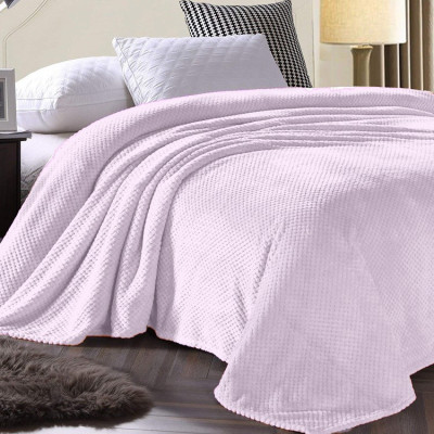 Κουβέρτα Fleece PopCorn ΜΟΝΗ 160x220 ΛΙΛΑ FL551 | alpha-market.gr