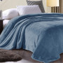 Fleece PopCorn ΜΟΝΗ 160x220 ΜΠΛΕ ΣΚΟΥΡΟ FL558 | alpha-market.gr